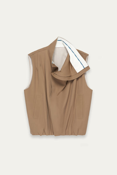 OTTO PLEATED CARGO VEST SCOUT KHAKI