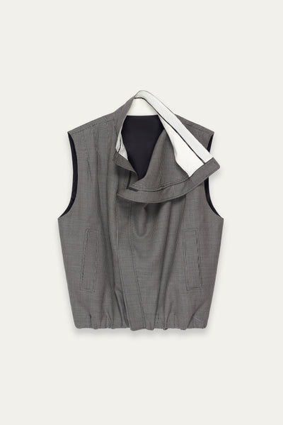 OTTO PLEATED CARGO VEST PLUME GREY