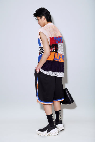 WARHOL CROCHET VEST MULTI RAINBOW