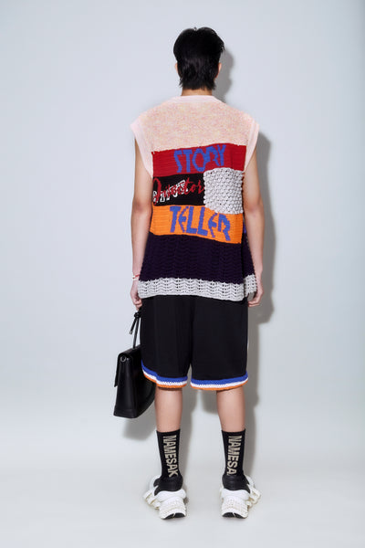 WARHOL CROCHET VEST MULTI RAINBOW